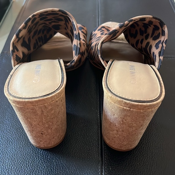 GIANNI BINI - Open Toe Mule Sandals Women's 11M Leopard Print -New-Never Worn - Picture 4 of 4